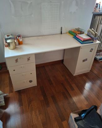 Scrivania in legno Bianca 