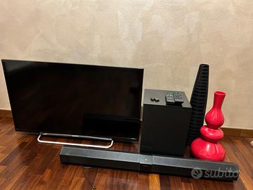 Tv lcd  40” Sony + subwoofer + soundbar tutto Sony