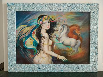 Quadro Dipinto A. Simonetti, olio su tela 50x70