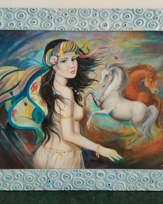 Quadro Dipinto A. Simonetti, olio su tela 50x70