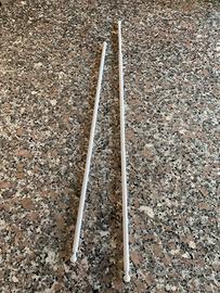 Astine per tenda bianche estensibile 45-65 cm