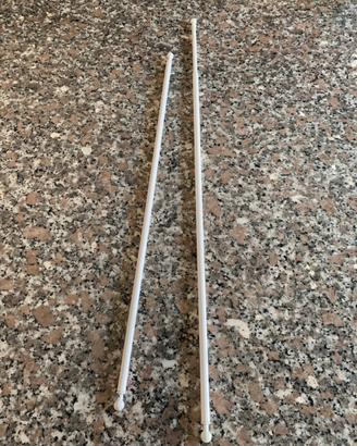 Astine per tenda bianche estensibile 45-65 cm