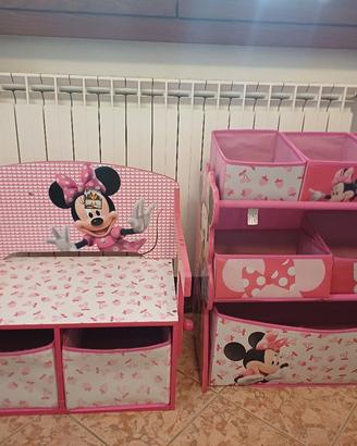 4 pezzi set cameretta minnie per bimba