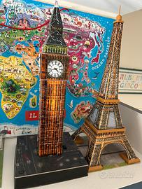 Puzzle 3d ravensburger torre eiffel e big ben