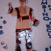 Vestito carnevale Indiano 5 - 7 anni con ascia