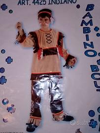 Vestito carnevale Indiano 5 - 7 anni con ascia