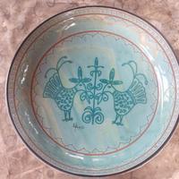 piatto in ceramica sardo da appendere 