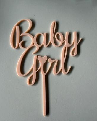 Cake topper “Baby Girl” nascita bambina