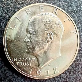 1 dollaro americano 1972 condizioni BB+ , argento