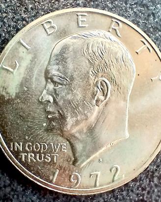 1 dollaro americano 1972 condizioni BB+ , argento
