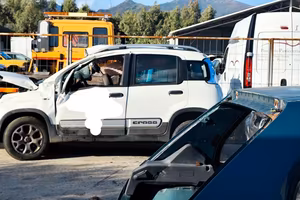Panda Cross 4x4 2019 incidentata da ripristinare