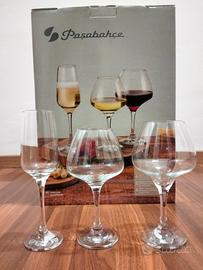 set calici di vino pasabahce nuovi