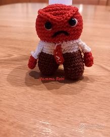 Pupazzo rabbia inside out amigurumi 