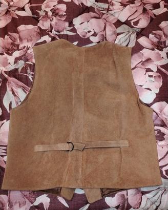 Gilet scamosciato marrone 