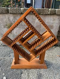 Porta CD in legno – Design geometrico