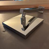 Soffione in acciaio quadrato