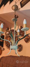 Lampadario floreale toscano 