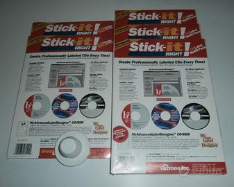 PZ. 350 ETICHETTE LABEL ADESIVE PER CD / DVD