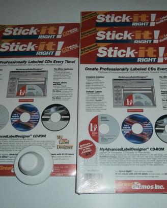 PZ. 350 ETICHETTE LABEL ADESIVE PER CD / DVD