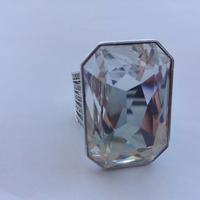 Anello swarovski- con cristallo rettangolare