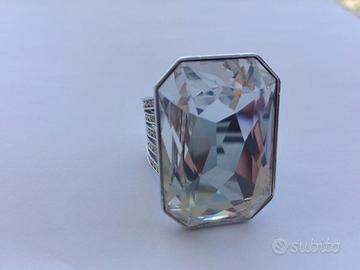 Anello swarovski- con cristallo rettangolare