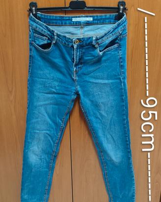 Jeans Donna Zara Trafaluc Denimwear Blu Chiaro Tag