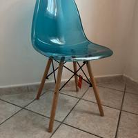 Sedie nuove Deghi Polar blu trasparenti