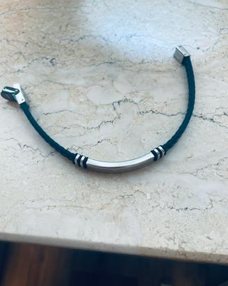 Bracciale Breil per uomo in acciaio e pelle