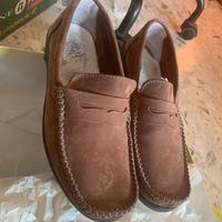 Mocassino marrone scamosciato uomo
