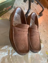 Mocassino marrone scamosciato uomo