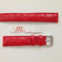 Cinturino 16 Cipiemme CCC Italy pelle cocco rosso