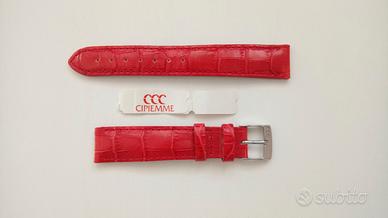 Cinturino 16 Cipiemme CCC Italy pelle cocco rosso