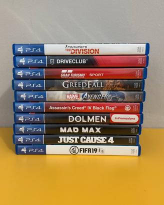 Lotto 10 Giochi per Sony PlayStation 4 Ps4