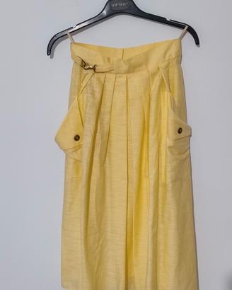 Gonna lunga vintage gialla