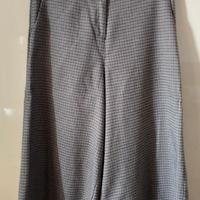 Pantaloni palazzo pied de poule Tg M
