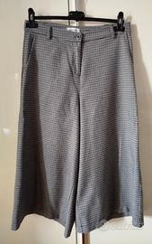 Pantaloni palazzo pied de poule Tg M