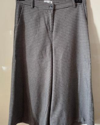 Pantaloni palazzo pied de poule Tg M
