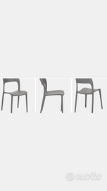 Sedie in polipropilene da interno da esterno