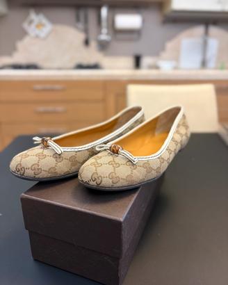 Ballerine Gucci GG Supreme Bamboo originali