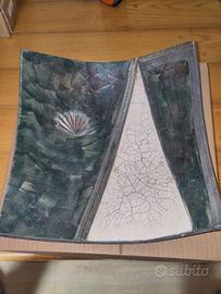 Svuotatasche/centrotavola in ceramica raku