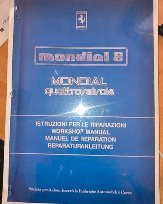 Manuale di officina Ferrari Mondial 8 e  Quattrov.