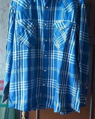 Camicia lee blu e bianca