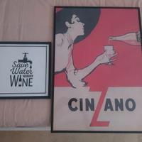 Set poster Leroy Merlin e Cinzano con cornici