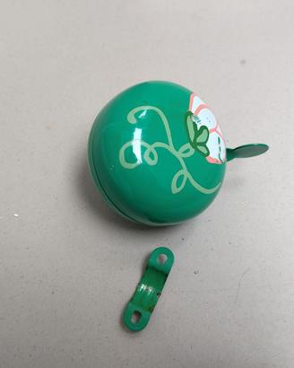 Campanello per bicicletta verde decorato