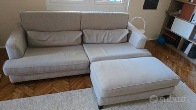 DIVANO 3 POSTI + POGGIAPIEDI POLTRONE SOFÀ