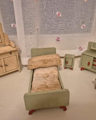 Set di mobili casa delle bambole vintage ' 30'40