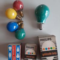 Lampadine colorate vintage, ancora nuove,  1,50€