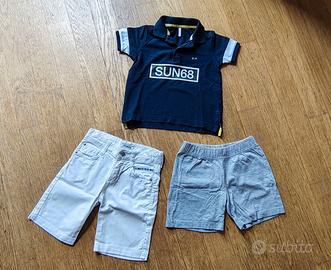 polo Sun68+ shorts Bikkembergs e Benetton 