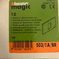 Placca alluminio bronzo btcino magic nr10