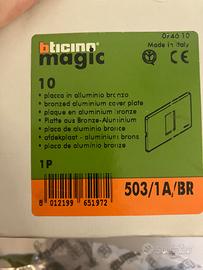 Placca alluminio bronzo btcino magic nr10